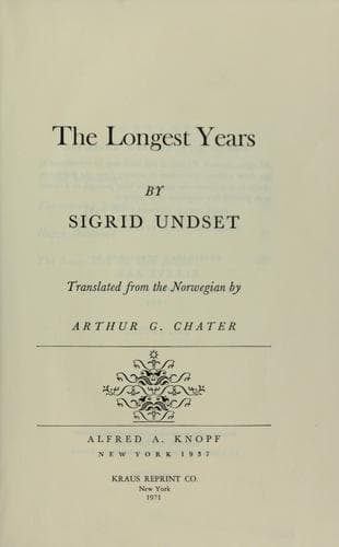 Tapa de The longest years