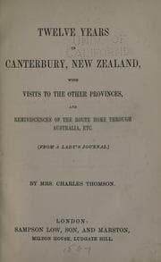 Tapa de Twelve years in Canterbury, New Zealand