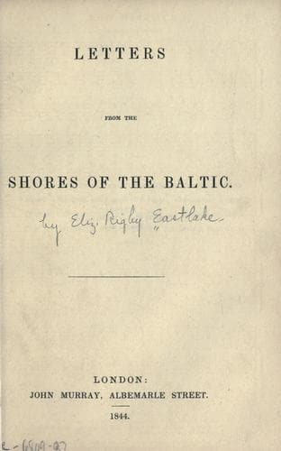 Tapa de Letters from the shores of the Baltic