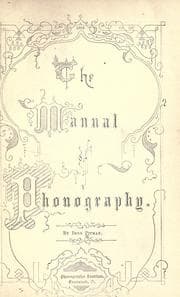 Tapa de The manual of phonography