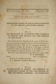 Tapa de Ordinances passed by the State Convention at its second adjourned session