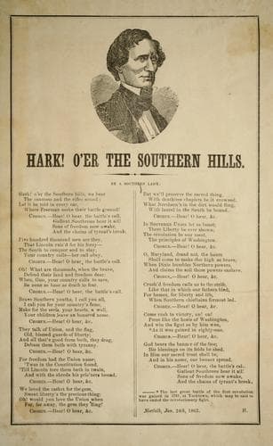 Tapa de Hark! o'er the Southern hills