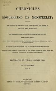 Tapa de The chronicles of Enguerrand de Monstrelet