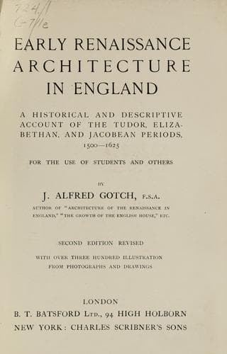 Tapa de Early renaissance architecture in England