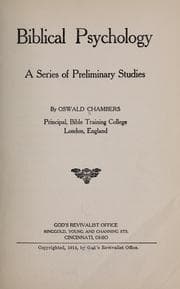 Tapa de Biblical psychology