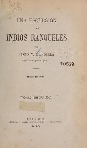 Tapa de Una excursión a los indios ranqueles