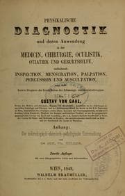 Tapa de Physikalische Diagnostik und deren Anwendung in der Medicin, Chirurgie, Oculistik, Otiatrik und Geburtshilfe