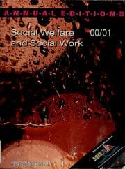 Tapa de Social welfare and social work 00/01