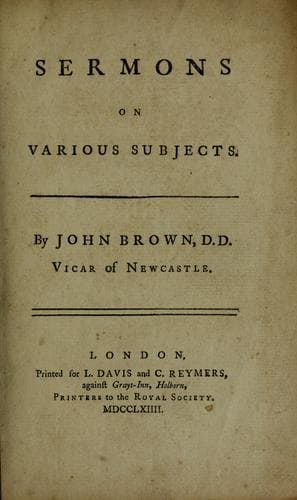 Tapa de Sermons on various subjects