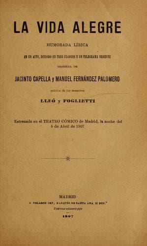 Tapa de La vida alegre