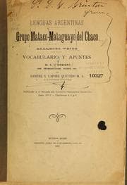 Tapa de Lenguas argentinas grupo mataco-mataguayo del chaco