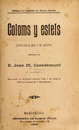 Tapa de Coloms y estels