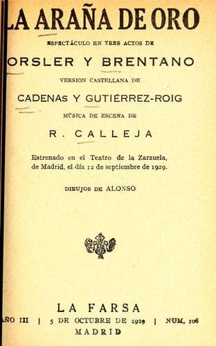 Tapa de La araña de oro
