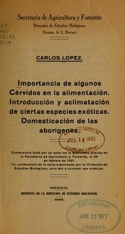 Tapa de Importancia de algunos Cérvidos en la alimentación. Introducción y aclimatación de ciertas especies exóticas. Domesticación de las aborígenes