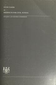 Tapa de Study paper on prospects for civil justice