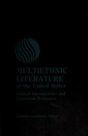 Tapa de Multiethnic literature of the United States