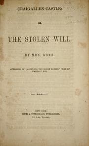 Tapa de Craigallen Castle, or, The stolen will