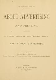 Tapa de About advertising and printing