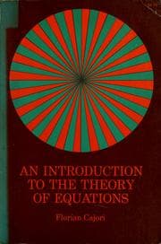 Tapa de An introduction to the theory of equations