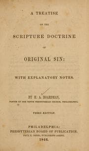 Tapa de A treatise on the Scripture doctrine of original sin