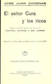 Tapa de El señor cura y los ricos