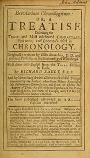 Tapa de Breviarium chronologium, or, A treatise describing the terms and most celebrated characters, periods, and epocha's used in chronology