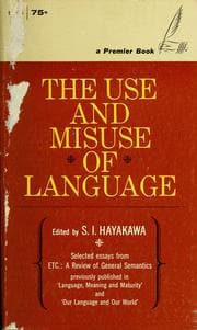Tapa de The use and misuse of language
