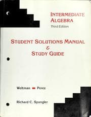 Tapa de Student solutions manual & study guide to accompany Intermediate algebra