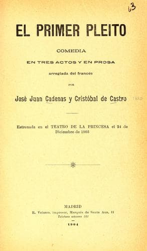 Tapa de El primer pleito