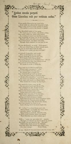 Tapa de "Audax omnia perpeti Gens Lincolna ruit per vetitum nefas."