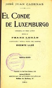 Tapa de El conde de Luxemburgo