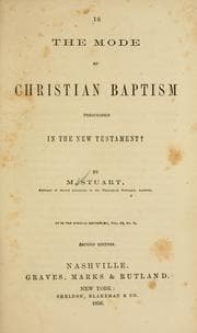 Tapa de Is the mode of Christian baptism prescribed in the New Testament