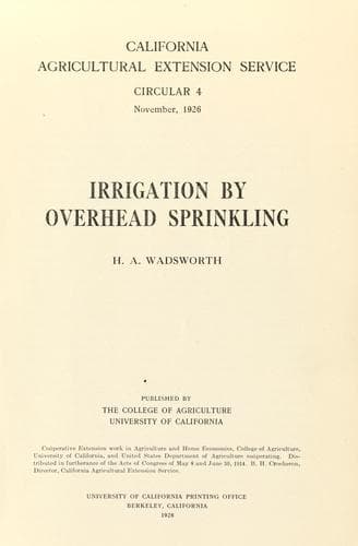 Tapa de Irrigation by overhead sprinkling