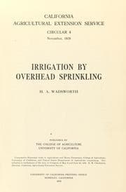 Tapa de Irrigation by overhead sprinkling