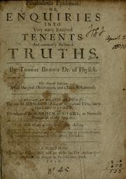 Tapa de Pseudodoxia epidemica