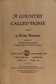 Tapa de A country called home