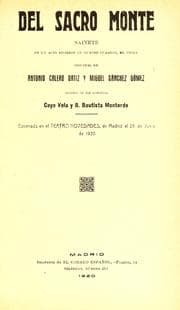 Tapa de Del Sacro-Monte