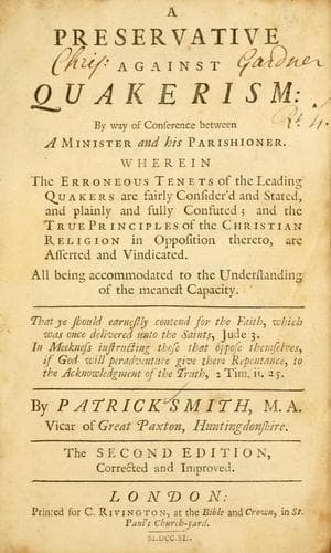 Tapa de A preservative against Quakerism