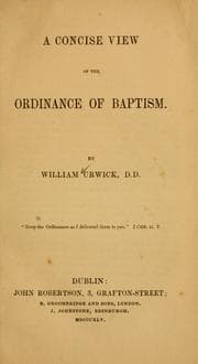 Tapa de A concise view of the ordinance of baptism