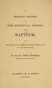 Tapa de A practical treatise on the spiritual import of baptism