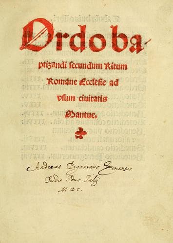 Tapa de Ordo baptizandi