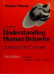 Tapa de Student manual to accompany Understanding human behavior, third edition, [by] James V. McConnell
