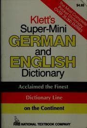 Tapa de Klett's super-mini German and English dictionary