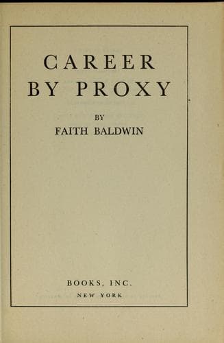 Tapa de Career by proxy