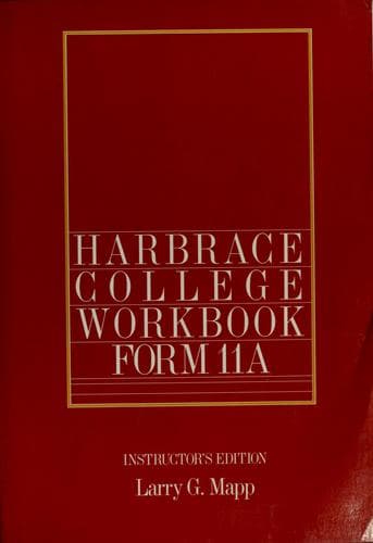 Tapa de Harbrace college workbook