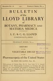 Tapa de History of the vegetable drugs of the Pharmacopeia of the United States