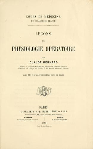 Tapa de Leçons de physiologie opératoire