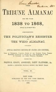 Tapa de The Tribune almanac for the years 1838 to 1868, inclusive