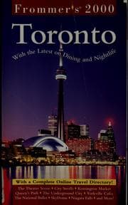 Tapa de Frommer's 2000 Toronto