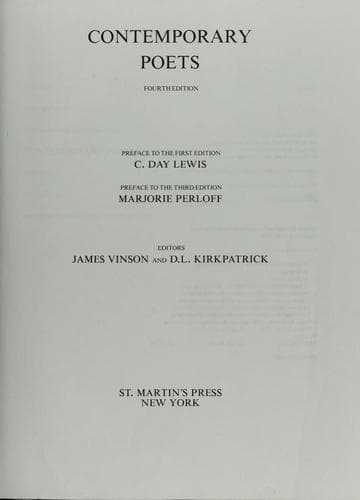 Tapa de Contemporary poets